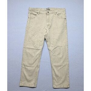 Wrangler Authentics Men's Khaki Jeans, Straight-Leg, Beige/Tan, - Size 38x28